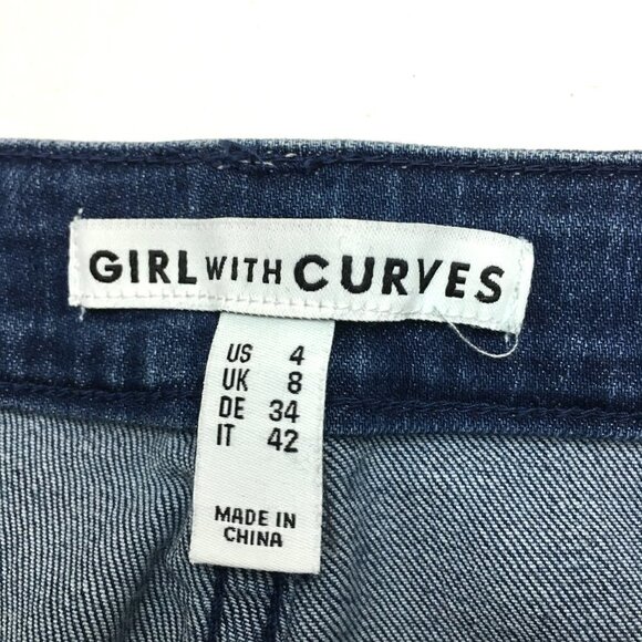 Girl With Curves Jeans High Rise Skinny Jeans Medium Wash Stretchy size 4 - Picture 3 of 9